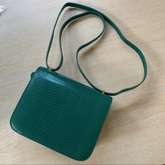 Fashion Classic Leather Purse shoulder bag with lizard pattern - Picture 5 of 6